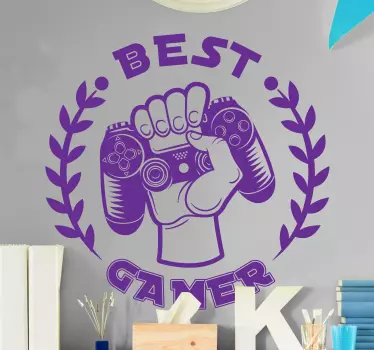 Gaming best gamer video game wall decal - TenStickers