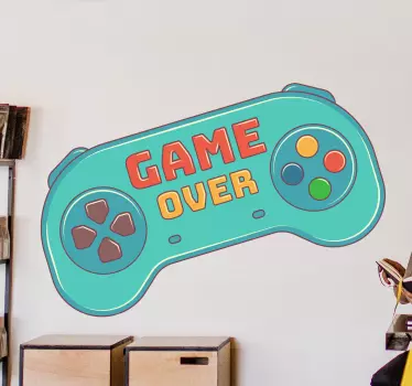 Gaming game over remote video game wall decal - TenStickers