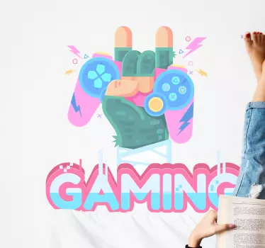 Gaming retro video game wall decal - TenStickers