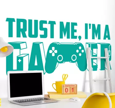 Gaming trust me video game wall decal - TenStickers