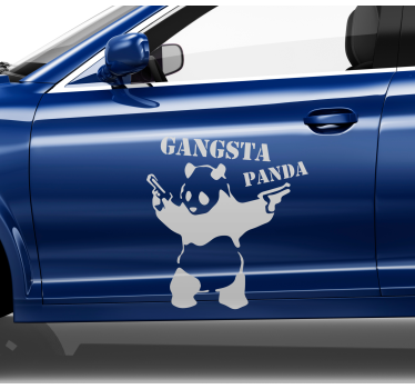 Gangsta panda Car Decal - TenStickers