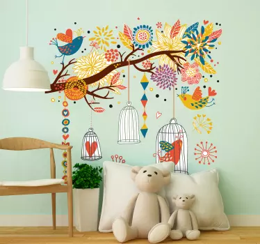 Garden of Birds Sticker - TenStickers