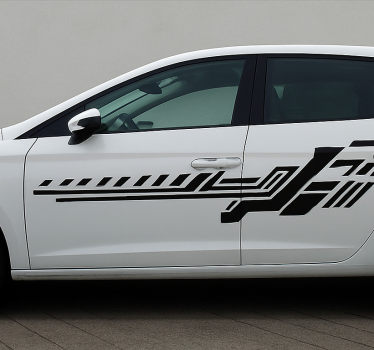 Tribal black stripes car sticker - TenStickers