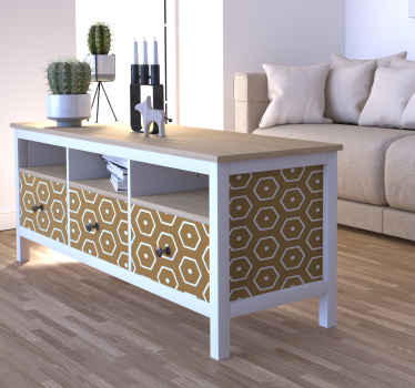 Geometric minimalist pattern furniture sticker - TenStickers