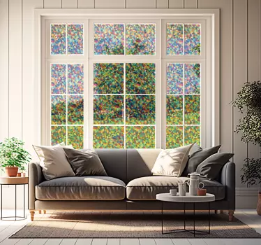 Geometric Translucent window sticker - TenStickers