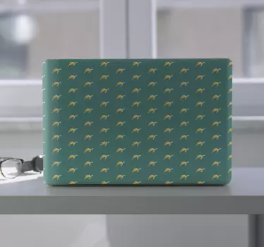 Geometric turtle laptop skin - TenStickers