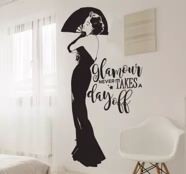 Glamour Quote Wall Decal - TenStickers