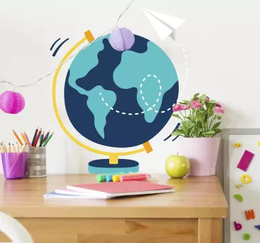 Globe Wall Sticker - TenStickers