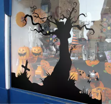Gloomy Cemetery Wall Sticker - TenStickers