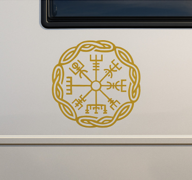 Gold vegsisir symbol  caravan decal - TenStickers