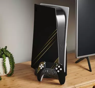 Golden luxury background PS5 stickers - TenStickers