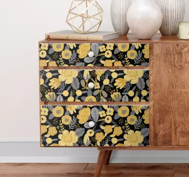 Golden polish folklore pattern decals for furniture - TenStickers