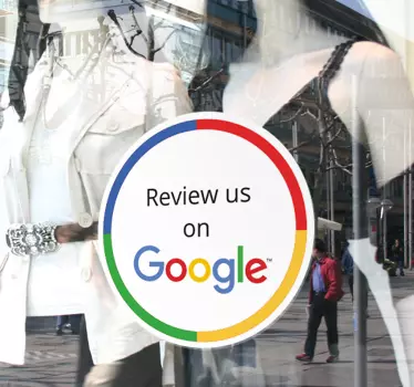 Google Review Shop Wall Decal - TenStickers