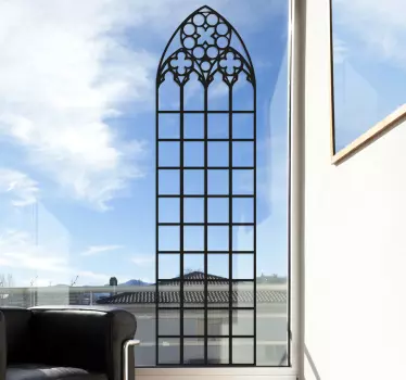 Gothic stained glass ornamental Abstract Wall Sticker - TenStickers