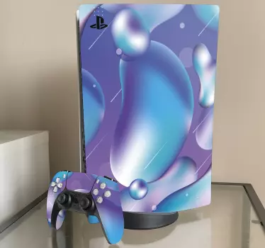 Gradient liquid background PlayStation 5 decal - TenStickers