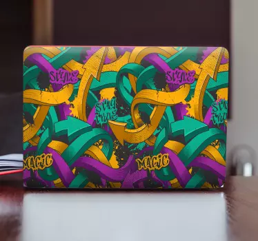 Graffiti art laptop sticker decal - TenStickers