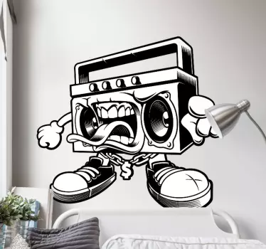 Graffiti boombox sticker bundle - TenStickers