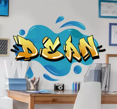 Graffiti Name splash texture urban decal - TenStickers
