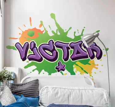 Graffiti name swirl urban decal - TenStickers
