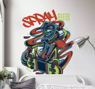 Graffiti spray in skateboard sticker bundle - TenStickers