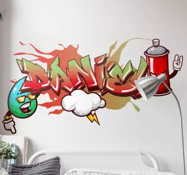 Graffiti Spraycan characters urban decal - TenStickers