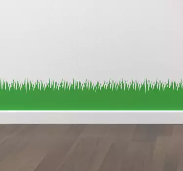 Grass Floorboard Wall Sticker - TenStickers