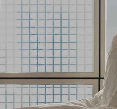 Gray squares scale window film - TenStickers