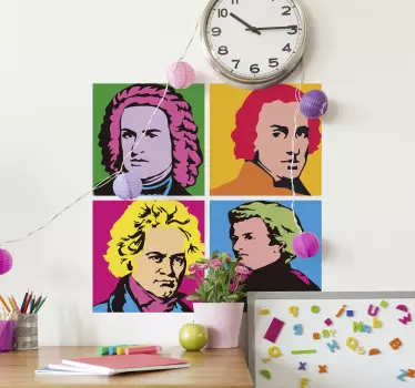 Great authors classical music classical music wall sticker - TenStickers