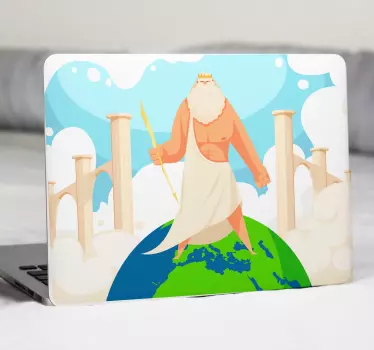 Greece on globe laptop stickers - TenStickers