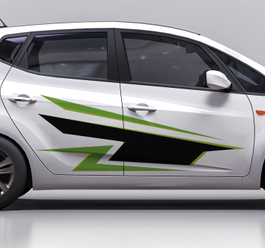 Green and black car wrap Car Decal - TenStickers