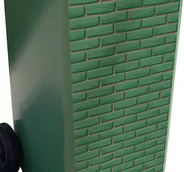Green Brick Pattern recycling decal for bin - TenStickers