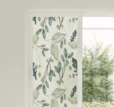 Green plants mosaic for glass window decal - TenStickers