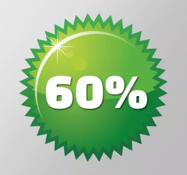 Green Spike Circle Customisable Window Sticker - TenStickers