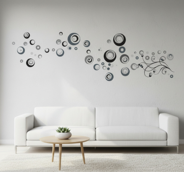 Grey scale urban bubble wall decal - TenStickers