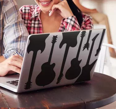 Guitars Laptop Sticker - TenStickers