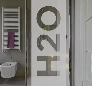 H2O Decorative Shower Sticker - TenStickers