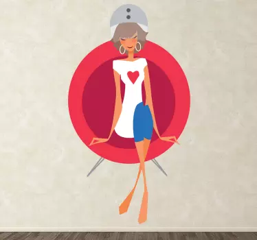 Hair Salon Dryer Sticker - TenStickers