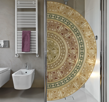 Half mandala for bulkhead shower sticker - TenStickers
