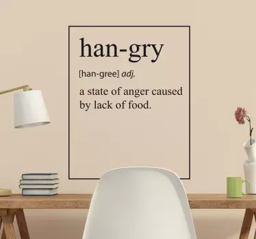 Han-gry Wall Sticker - TenStickers