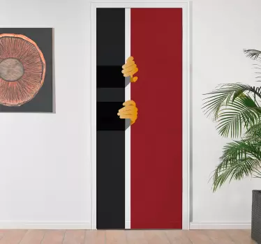 Hands Around Door Sticker - TenStickers