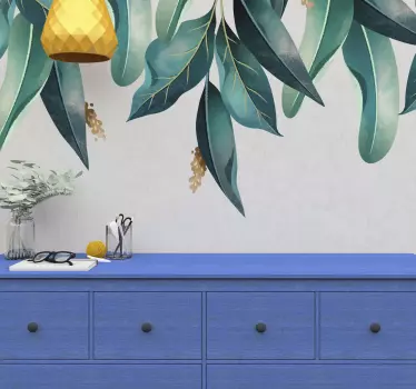 Hanging tropical leafs plant decals - TenStickers