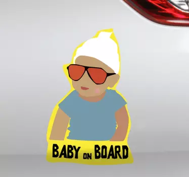 The hangover baby on board car sticker - TenStickers