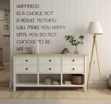 Happiness door entrance sticker - TenStickers
