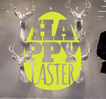Happy Easter Business Sticker - TenStickers