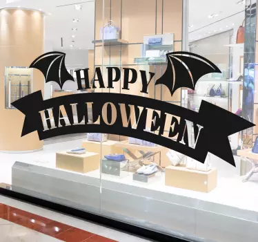 Happy Halloween Bat halloween sticker - TenStickers