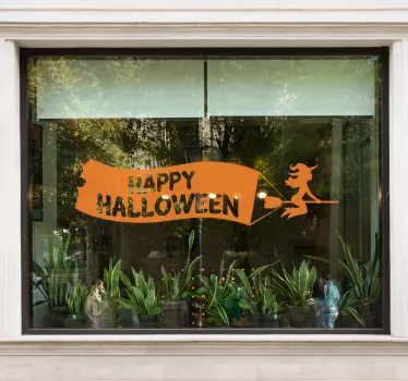 Happy halloween celebration shop window sticker - TenStickers