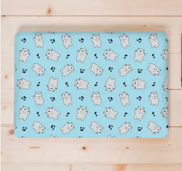 Happy Polar Bears laptop skin - TenStickers