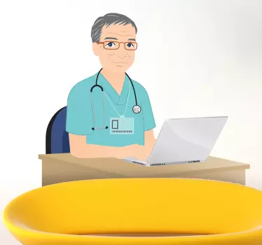 Health and beauty sticker healthcare professional art - TenStickers