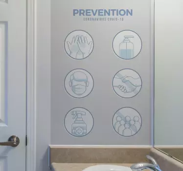 Health and beauty sticker hygiene safety guidelines - TenStickers