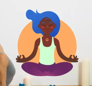 Health and beauty sticker meditation peace symbol - TenStickers